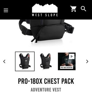 Black PRO-180X Chest Pack